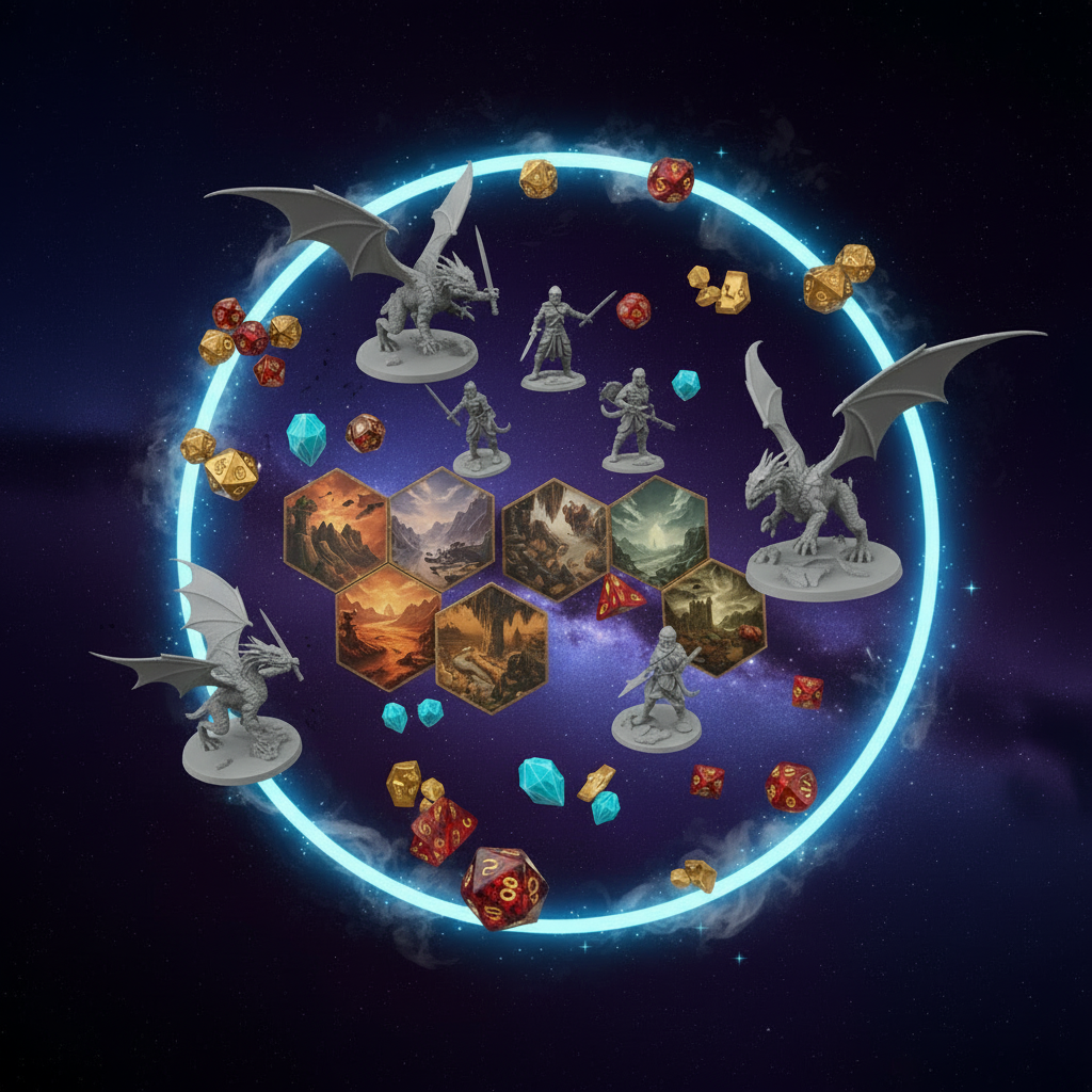 Players dropping dice into the tower and resolving challenges.