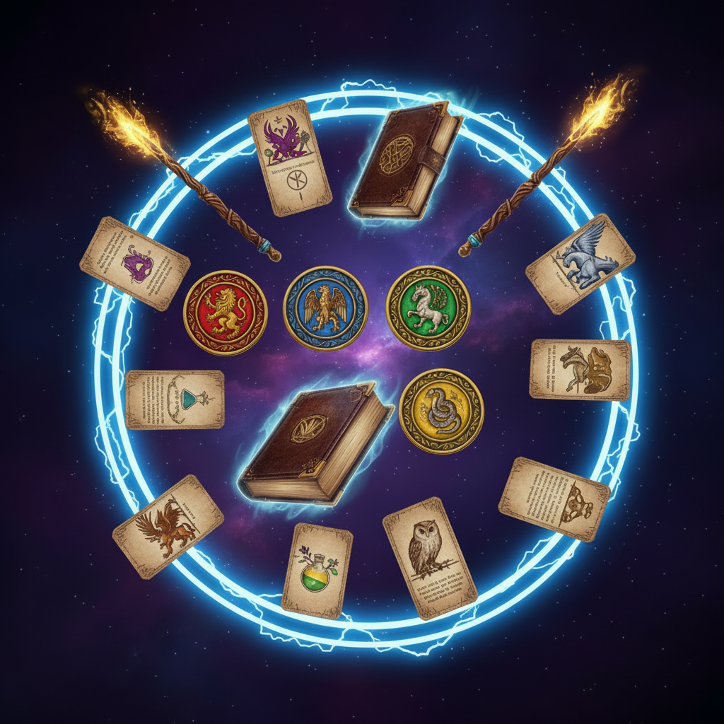 Teams racing to guess secret spells using limited clue words