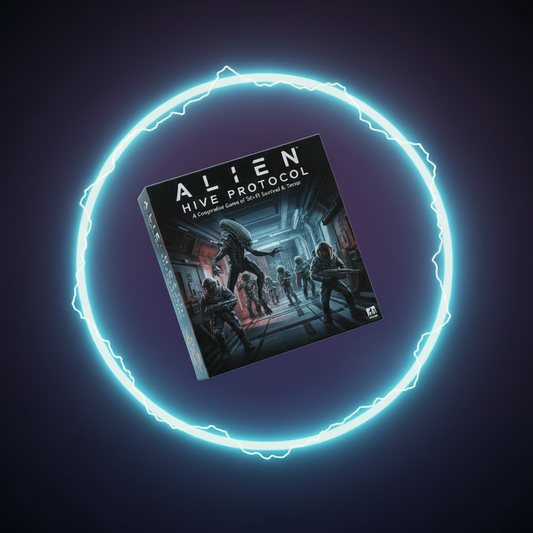 Alien: Hive Protocol board game box with dark sci-fi horror artwork.