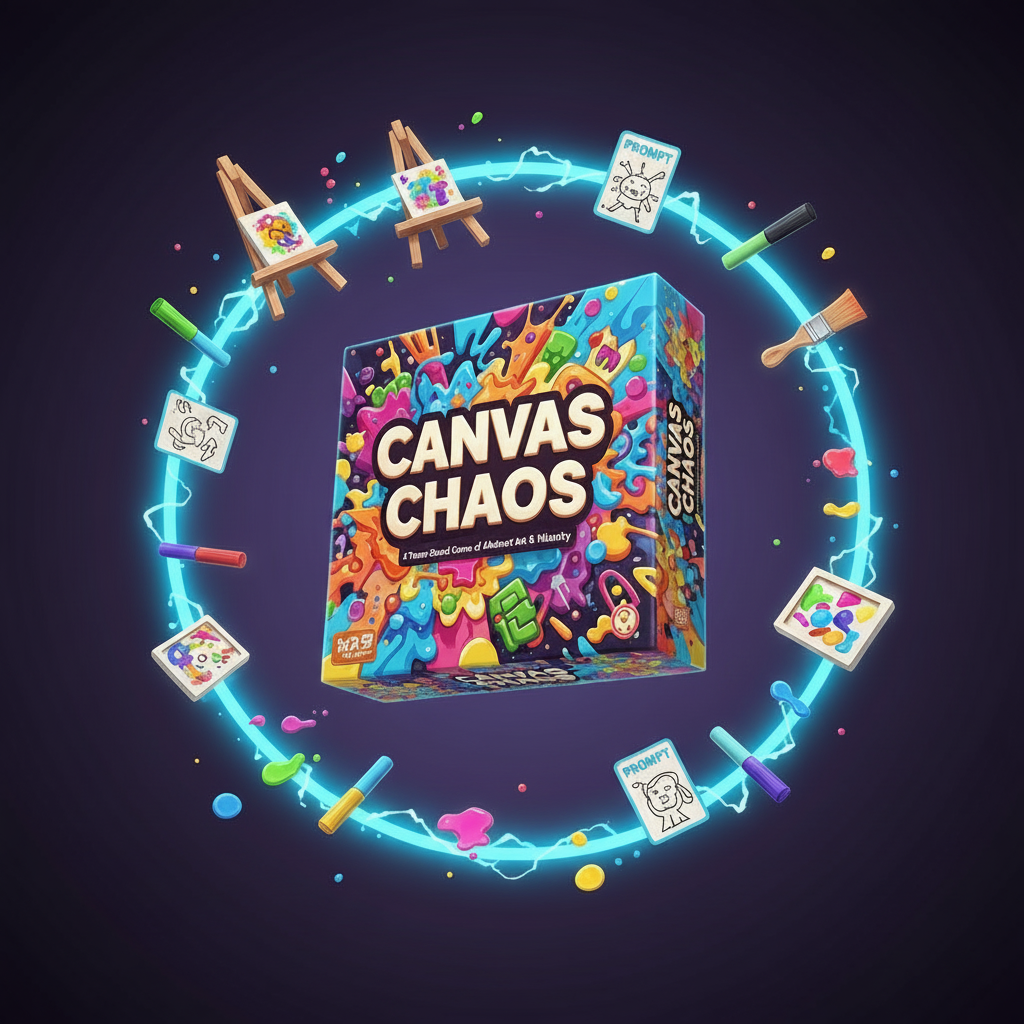 Sketch boards, markers and chaos cards from Canvas Chaos