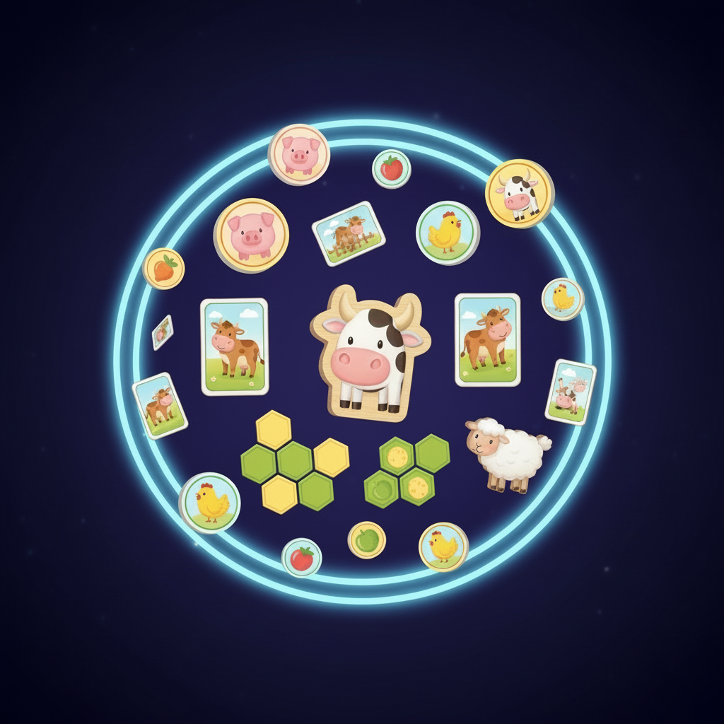 Happy Farm Animals — Premium Educational Board Game for Kids