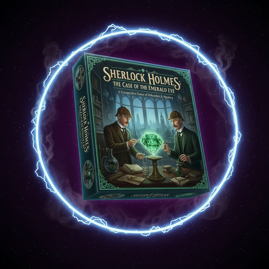 Sherlock Holmes: The Baker Street Irregulars game box with Victorian detective artwork