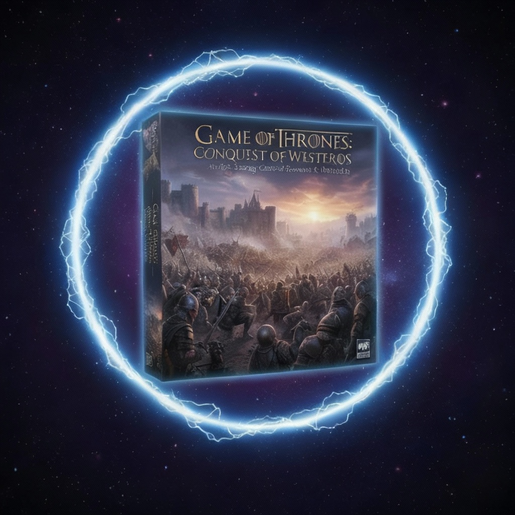 Conquest of Westeros game box with dramatic Game of Thrones artwork