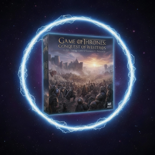 Conquest of Westeros game box with dramatic Game of Thrones artwork