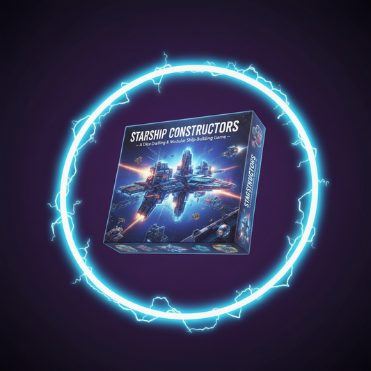 Starship Constructors game box with futuristic cosmic artwork.
